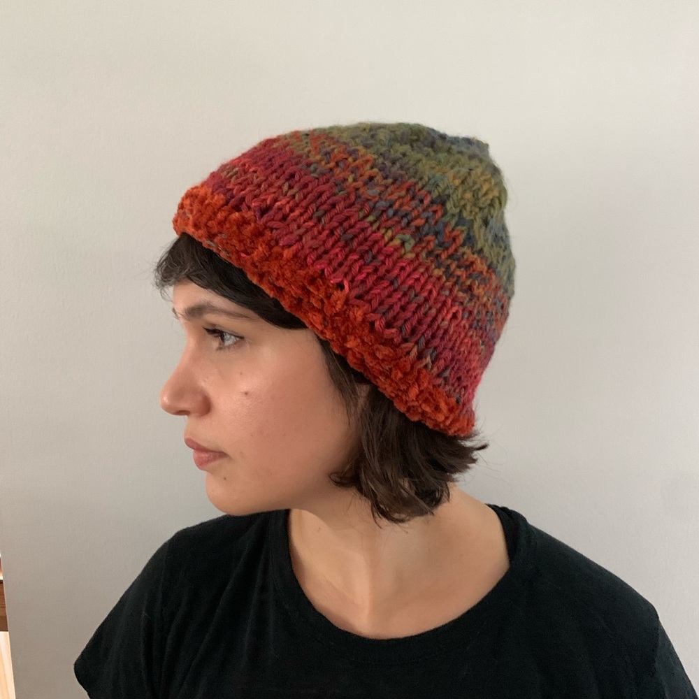 Hand knit beanies